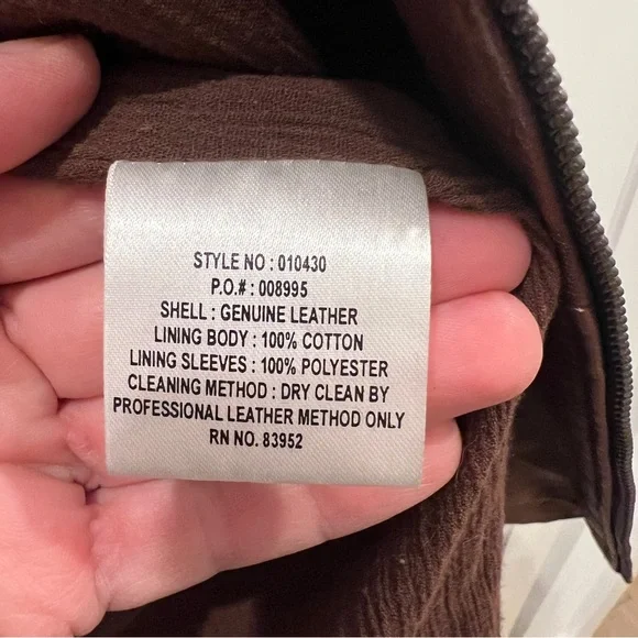 Vintage Bagatelle leather jacket, SZ 10 - Picture 7 of 11